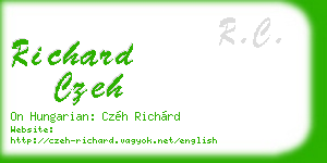 richard czeh business card