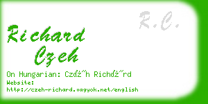 richard czeh business card